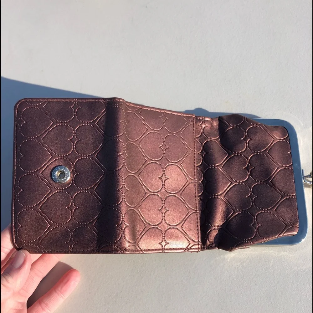 - Rose Copper Heart Tri-Fold Wallet! NEW!